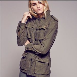 Free People Not Your Brothers Military Jacket
